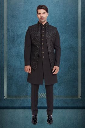 Black Dashing Classic Sherwani