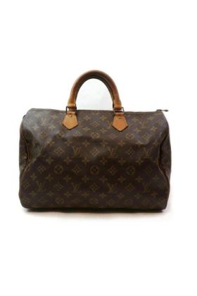 Louis Vuitton Speedy 35 Monogram Canvas Boston Bag with Charm