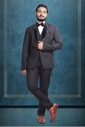 Classic Black Tuxedo Suit with Bow Tie