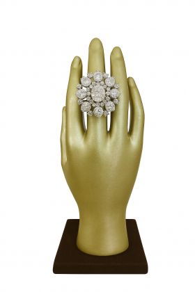 Celestial Bloom Diamond Cluster Ring