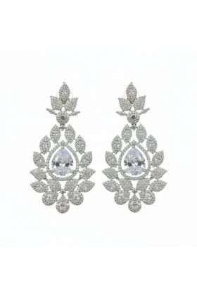 Regal Blossom Teardrop Earrings