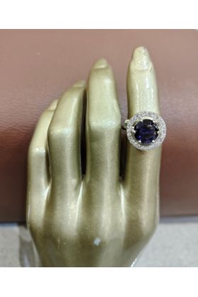 Midnight Aura Sapphire Diamond Ring