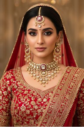 Sophisticated Ethnic Jewelry With A Delicate Balance Of Sparkling Clear Stones And Richly Colored Pink Accents Perfect For Special Occasions