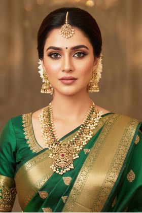 Elegant Temple Inspired Necklace Highlights Classic Heritage Elements Bringing Radiant Elegance To Every Bride&rsquo;s Look