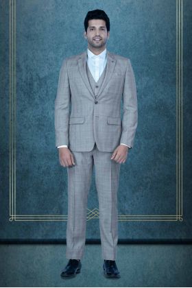 3 Pcs Rayon In Grey 3Pc Suit