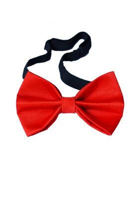 Red Bow Tie In Satin Fabric