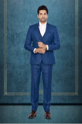 3Pc Suit Polyster In Blue 3Pc Suit