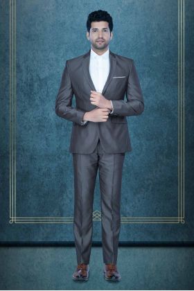 2 Pc Terry Rayon In Grey Suit
