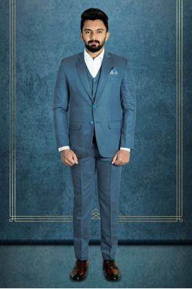 Polyster Blue 3Pc Suit