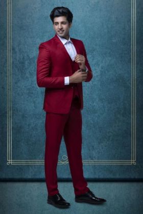 3 Pcs Suiting In Red 3Pc Suit