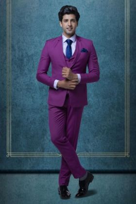 3 Pcs Suiting In Rose Pink 3Pc Suit