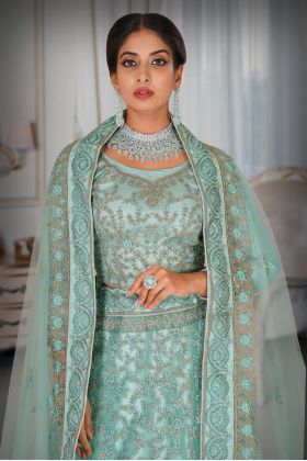 Sea Green Lehenga