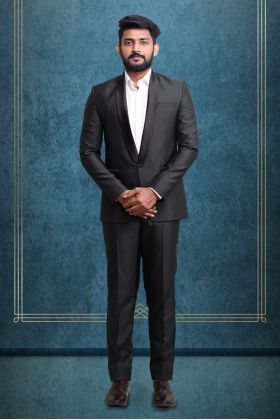 black tuxido 2pcs suit