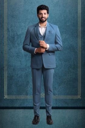 Polyster Pacific Blue Suit