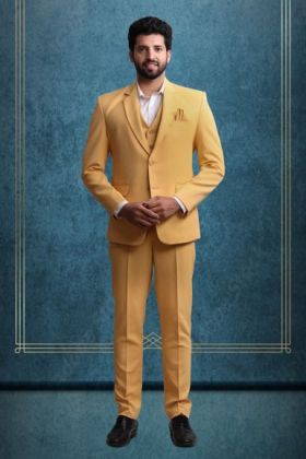 Polyster Mustard Yellow Suit