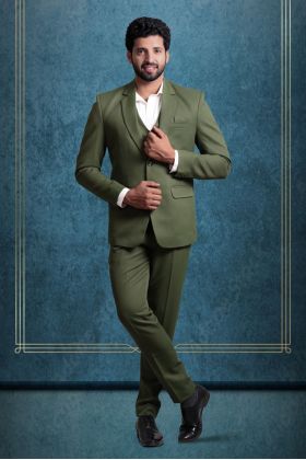 Polyster Olive Green Suit