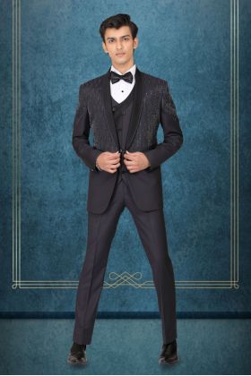 Charcoal Grey Breathtaking Event & Party Suit