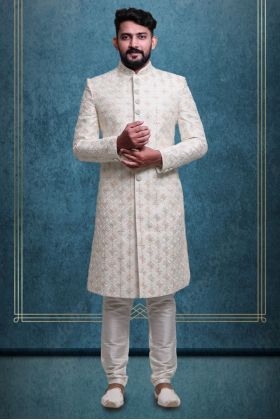 Off-White Lavish Designer Sherwani